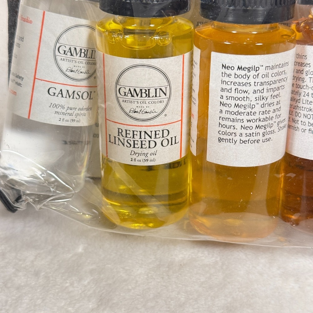 Gamblin Oil Painting Mediums Set 6-Piece by Gamblin Artists Colors 2 fl oz/59 ml - Picture 3 of 4